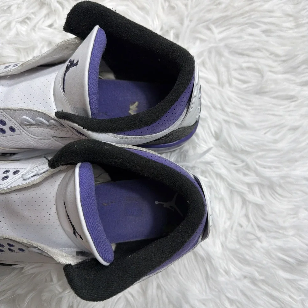 Size 7Y Nike Air Jordan 3 Retro 'Dark Iris' DM9067-105 Shoes Sneakers * No Laces